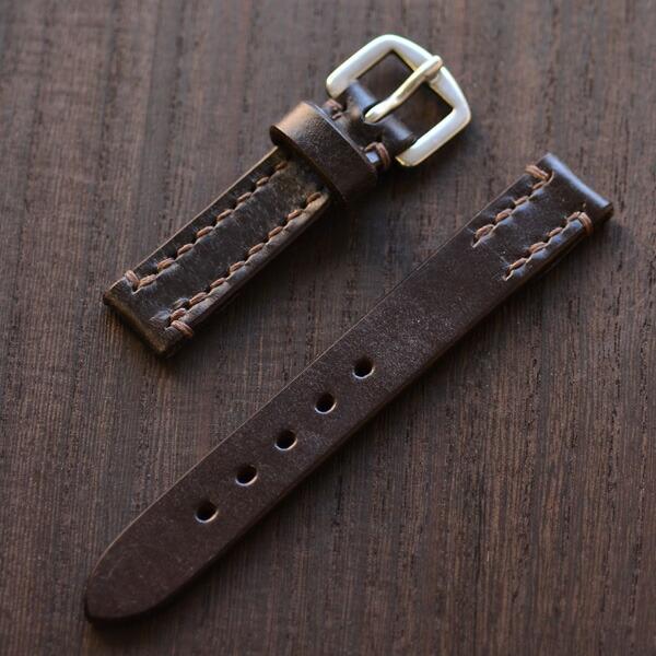 SOMES ソメス 腕時計ストラップ メンズ・レディース兼用 ブライドルレザー ブラウン 18mm ...