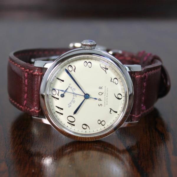 THE SPQR スポール 腕時計 手巻き機械式 TSSW-SVM パワーリザーブ アイボリーダイヤ...