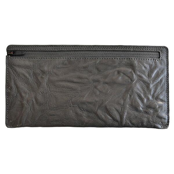 フラットジップウォレット Flatzip Wallet グレー 山羊革 ヴィンテージリバイバルプロダ...