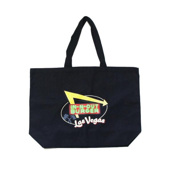 【送料無料】アメリカ USA IN-N-OUT ハンバーガー ラスベガス キャンバス 黒 トートバッ...