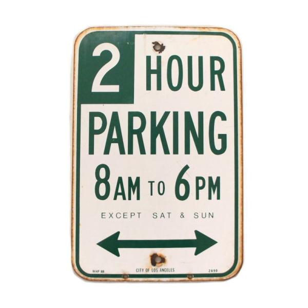 【送料無料】オリジナル U.S.A 米国 アメリカ ロサンゼルス ストリートパーキング 路上駐車用看...