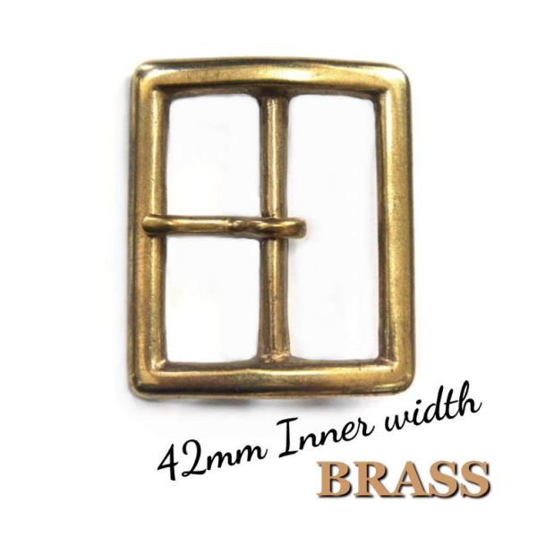 長方形バックル 42mm幅 真鍮ブラス製 四角形 レクタングル 1950s ビンテージ ギャリソンス...