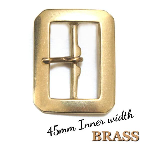 長方形バックル 45mm幅 真鍮ブラス製 四角形 レクタングル 1950s ビンテージ ギャリソンス...