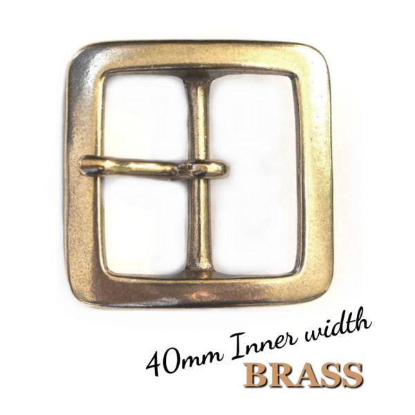 正方形 スクエア型 バックル 40mm幅 真鍮ブラス製 四角形 1950s ビンテージ ギャリソンス...