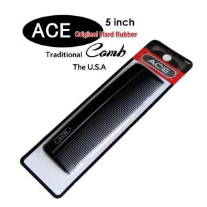 米国 ACE エースコーム 5インチ 12.5cm くし ハードラバー製 ヘアスタイリング｜nutssmith