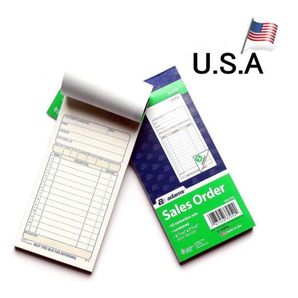 【送料無料】USA 売上伝票 英字版 アメリカメーカー製 ADAMS セールスブック 2枚複写式 カ...
