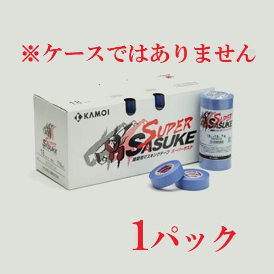 【在庫処分】スーパーサスケ 18mm 7巻入 5パック マスキングテープ カモ井加工紙