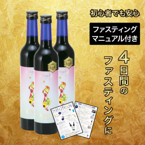 マナ酵素 MANA酵素 3本 4日 ファスティング 断食 ダイエット マニュアル付き デトックス 酵...