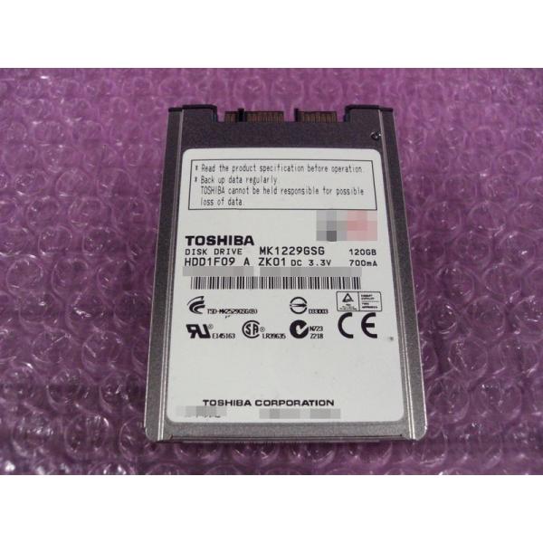 中古1.8インチHDD MicroSATA 120GB TOSHIBA MK1229GSG 8mm