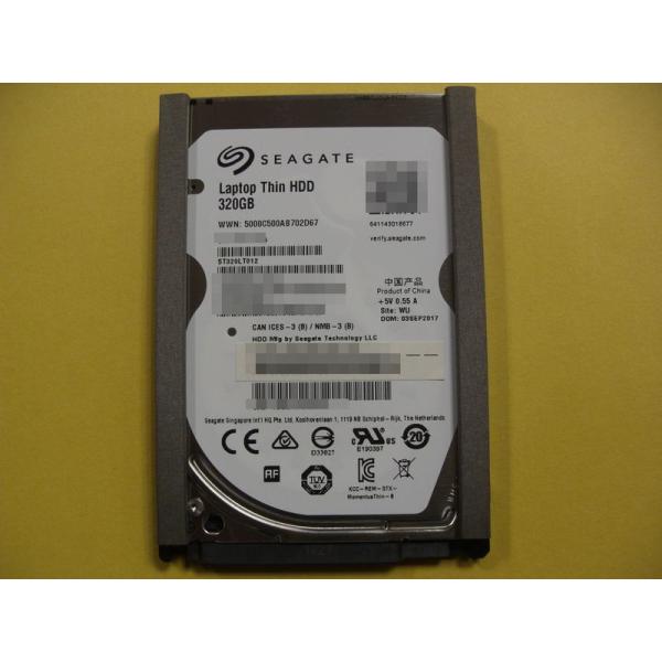 中古・ほとんど未使用2.5インチHDD 320GB SATA 7mm Seagate ST320LT...