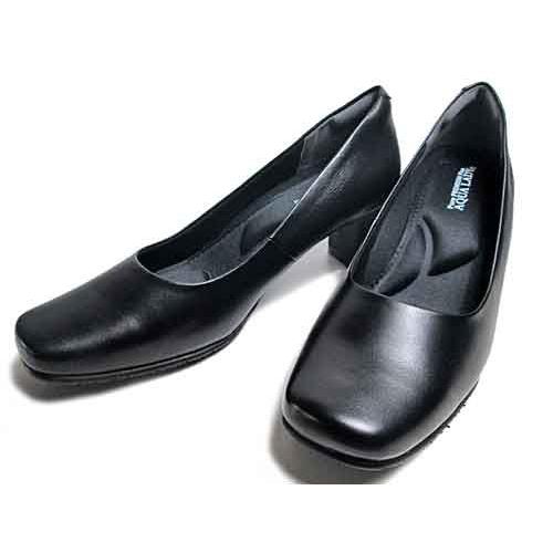 アクアレディ AQUA LADY 9060 コンフォートプレーンパンプス ブラック レディース 靴