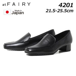 アット フェアリー at. FAIRY 4201 スクエァパンプス ブラック レディース 靴｜nws