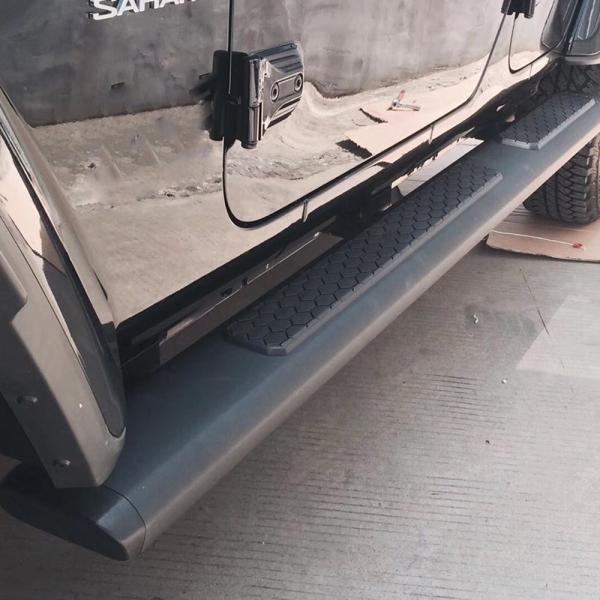 ジープ ラングラー JL アルミニウム サイド ステップ 4ドア用 ブラック オフロード アウトドア...