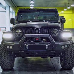 ラングラー JK JL 兼用 フロントバンパー ブラック 黒 スチール製 ジープ JEEP WRANGLER JK Maike｜nxtrm