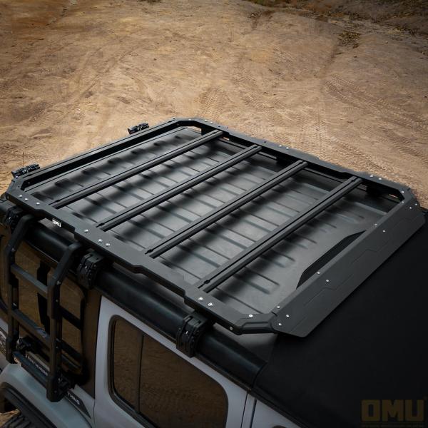 IRONBACK OMU ジープ ラングラー JL用 アルミ ルーフラック サイド ラダー 付き キ...