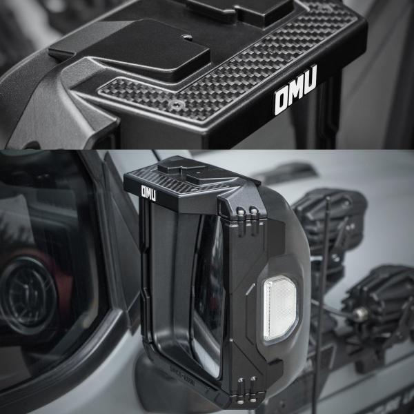 OMU ジープ ラングラー JL グラディエーター JT 用 カーボン &amp; アルミ サイドミラー J...