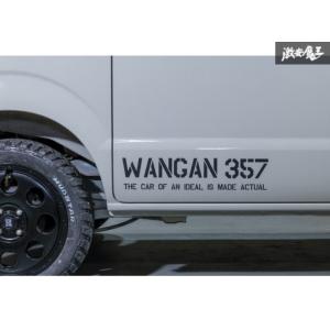 WANGAN357 オリジナル ステッカー 小サイズ:31.5cm×7.5cm マットブラック 黒 汎用タイプ エブリィ バン ワゴン｜nxtrm