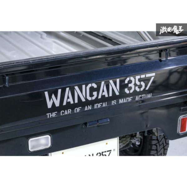 WANGAN357 オリジナル ステッカー 2枚セット 大サイズ:50.5cm×12cm ホワイト ...