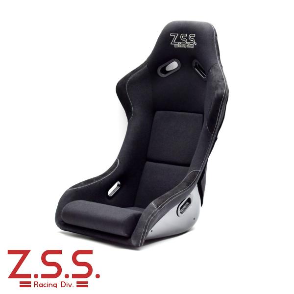 Z.S.S. フルバケットシート フルバケ ブラック 黒色 布地 シルバーステッチ 背面カバー付 裏...