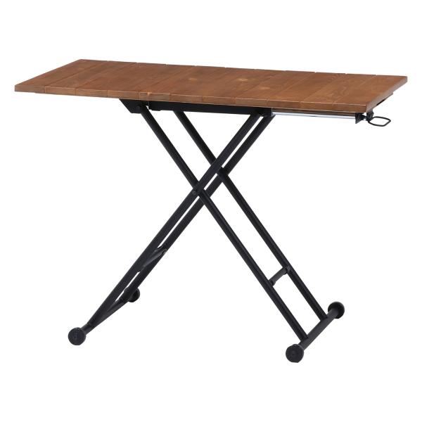 昇降式テーブル 木製  リフティング シンプル コンパクト 天然木  幅100cm 高さ調整 ダイニ...