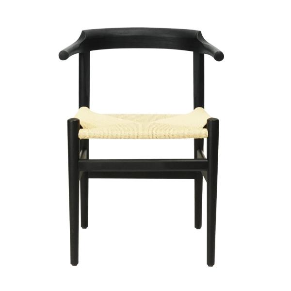 ラストダイニングチェア リプロダクト アッシュ ブラック塗装 ナチュラルペーパーコード 完成品 復刻...