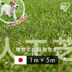 人工芝 幅1m ロール 1m 1m×5m 芝丈30mm ペット リアル人工芝 人工芝生 芝生 芝生マット 庭 犬 ドッグラン アイリスオーヤマ IP-3015