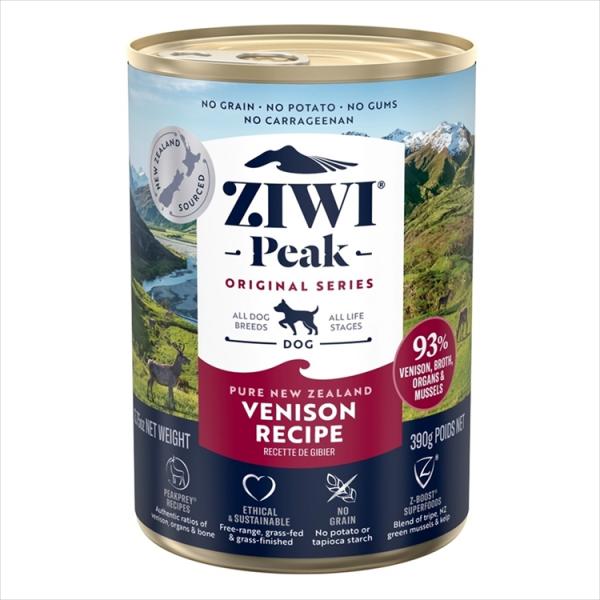 犬用 ドッグフード Ziwi ドッグ缶 ベニソン 390g プレミアムフード 全犬種用 成犬 アダル...