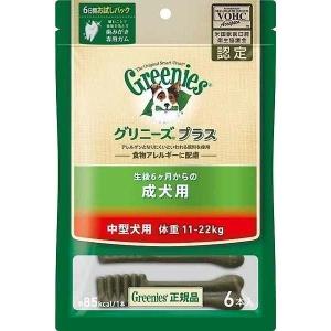 グリニーズ 犬 グリニーズプラス 成犬用 中型犬用 体重11-22kg 6本入 ドッグフード フード 犬用ガム 犬 歯磨き 歯みがき専用ガム しつけ｜nyanko