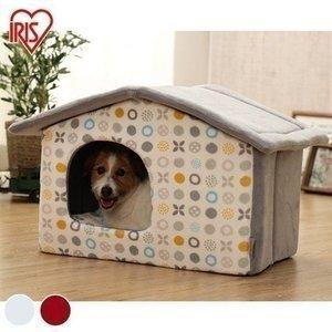 冬物売り尽くし ペットベッド 冬用 犬 猫 ペットハウス Phk7 秋冬ソファ あったか Lサイズ ホワイト レッド アイリスオーヤマ Le 32 Com