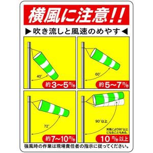 ポリプロピレン製 吹き流し用目安標識 WE60 吹き流しと風速のめやす 東京化成