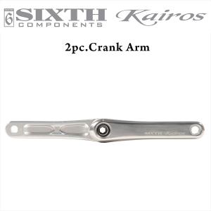 2ピース クランク SIXTHcomponents Kairos Crank Silver 170mm クランク単体 シルバー ホローテック 軽量 GXP規格 ロードバイク ピストバイク
