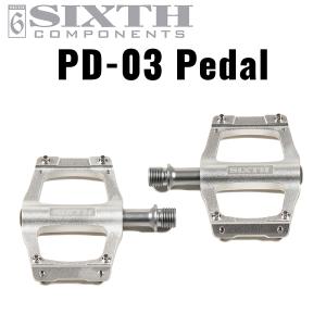ペダル SIXTHcomponents PD-03 Pedal Silver ( シックスコンポーネンツ PD-03 シルバー) 軽量 カスタム ロードバイク クロスバイク ピストバイク 自転車