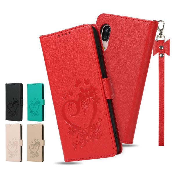 AQUOS sense3 ケース カバー sense3 lite スマホケース 手帳型 リボン ハー...