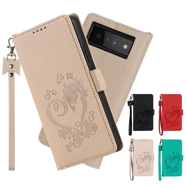 Google Pixel 6 Pro ケース 花柄 蝶柄 pixel5 a 5G カバー 手帳型 グ...