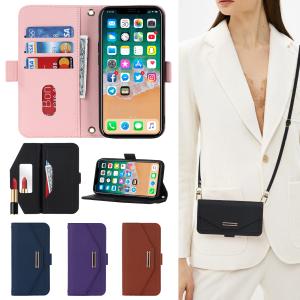 iPhone12ケース手帳型 鏡 iPhone 12 Pro Maxケース カード収納 ストラップ付き 財布 iPhone 12Proケース ミラー 肩掛けショルダー耐久性あり iPhone 12 mini