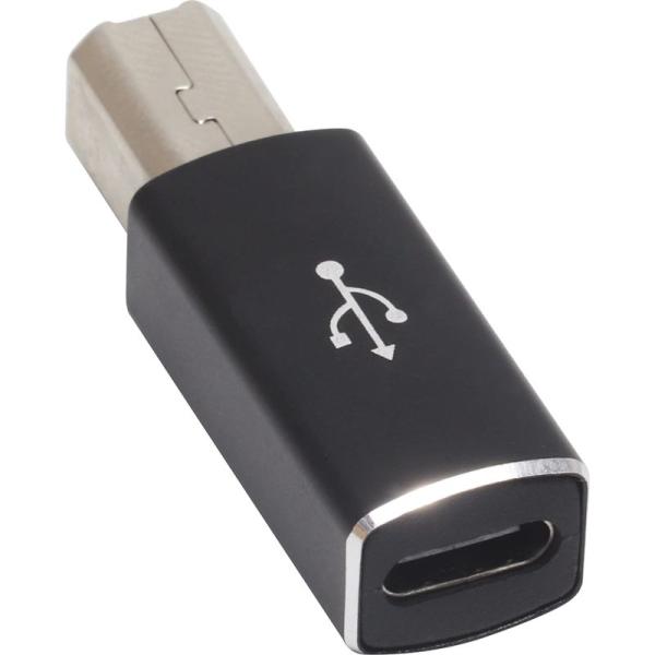 オーディオファン USB変換コネクタ Bタイププラグ - Cタイプソケット USB2.0 ストレート...
