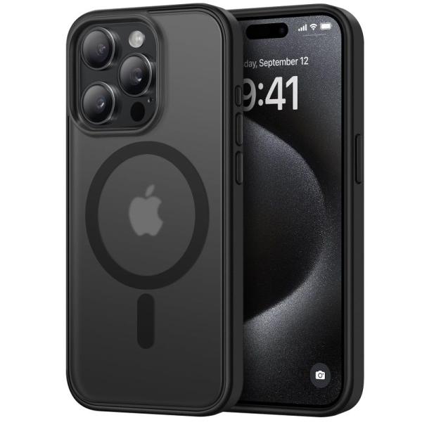 TENDLIN iPhone 15 Pro 用ケース MagSafe対応 半透明 マット感 擦り傷防...