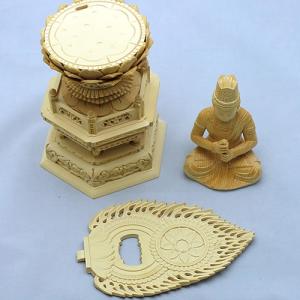 仏像(真言宗)桧木 六角台火炎光背大日 1.8寸の詳細画像2