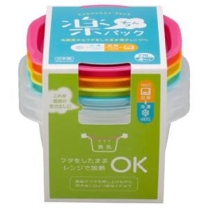 イノマタ化学 タッパー 4個セット ごはん1膳用 270ml 蓋をしたままレンジ可能 日本製 カラフル 電子レンジ容器 楽ちんパック IN980