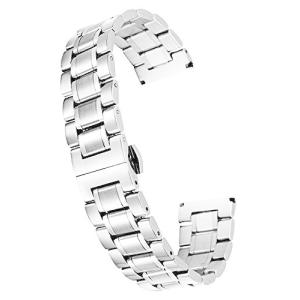 Minaori  腕時計 ベルト バンド 20mm シルバー 取り替え工具付き MO-2TB20-SB