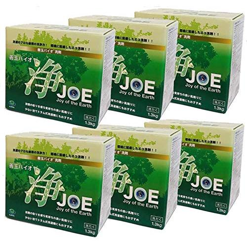 エコプラッツ 善玉バイオ浄 JOE 無香料のエコ洗剤 粉末 1.3kg 6箱セット