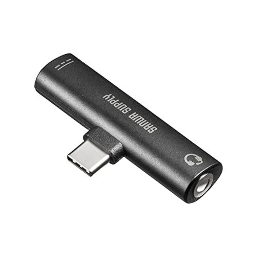 サンワサプライ Type-Cオーディオ変換アダプタ(USB PD対応) MM-ADUSBTC2 ブラ...