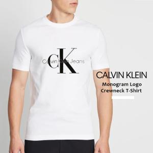 カルバンクライン tシャツ Calvin Klein メンズ ロゴT コットン クルーネック Uネック 半袖 CK ロゴ 白 ブランド｜Lansh(ランシュ)
