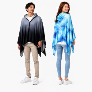 冷感ポンチョ UVカット 大判 クールポンチョ...の詳細画像4
