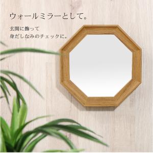 八角形 鏡 玄関 風水 ミラー スタンド 壁掛...の詳細画像2