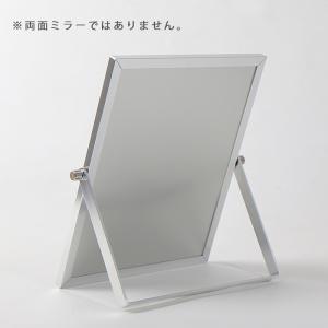 日本製 スタンドミラー メイク用 シルバー L...の詳細画像4