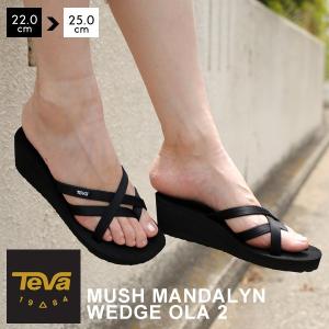 テバ サンダル レディース ウェッジ 厚底 teva MUSH MANDALYN WEDGE OLA 2 ブラック 1000099 マッシュ マンダリン 2023トレンド ブランド 黒