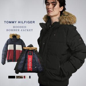 トミーヒルフィガー TOMMY HILFIGER 中綿ジャケット ダウン メンズ ボンバージャケット ブルゾン アウター ファー 防寒 黒 ブラック 159AP863｜o-kini