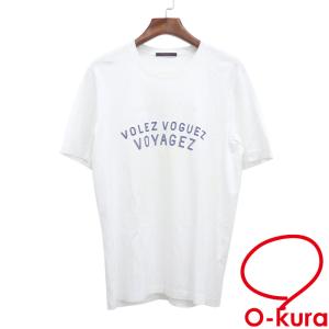 値下げしました ルイ ヴィトン プレイスドモチーフ Tシャツ メンズ ホワイト 白 XXLサイズ コットン 半袖 ラウンドネック RM162M CMS HAY01W 中古｜o-kura