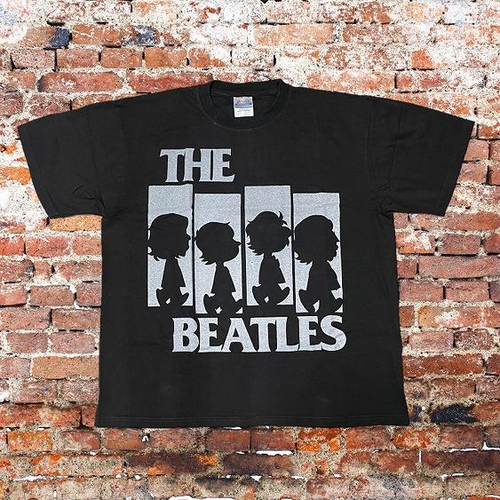 THE BEATLES SNOOPY ビートルズ スヌーピー コラボ Tシャツ アビイ・ロード PE...